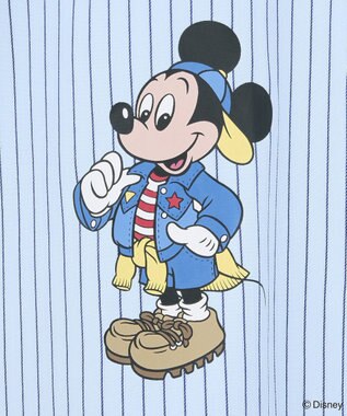 Green Parks ミッキー＆フレンズ／オーバーサイズシャツ Sax