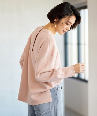 自由区 【WEB&一部店舗限定】スムージーカラー ニット [WEB限定]ピンクベージュ