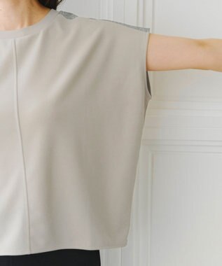 Tiaclasse 【洗える】ドルマンラメスリーブトップス グレー