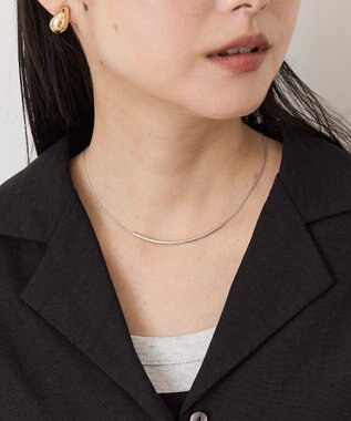 AMERICAN HOLIC 【ステンレス】スマイリートップネックレス Silver