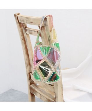 UNBILLION カシュカシュ cachecache / ビニルクロッシェバケツバッグ ミックス