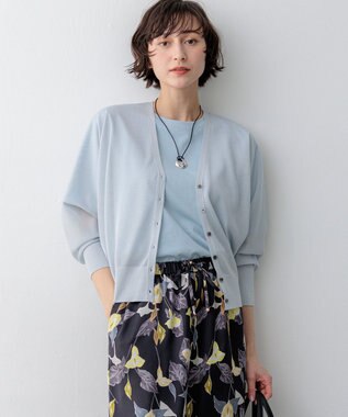  【先行予約/WEB&一部店舗限定カラーあり】シャイニーシアー ドルマンスリーブ カーディガン