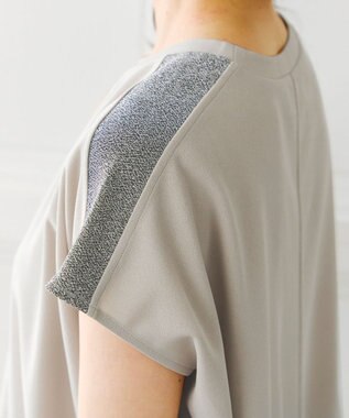 Tiaclasse 【洗える】ドルマンラメスリーブトップス グレー