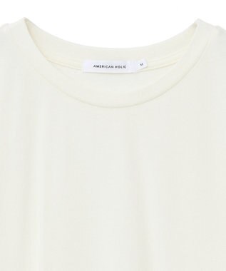 AMERICAN HOLIC 袖チュールサイドスリットプルオーバー Ivory