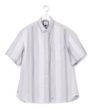 J.PRESS YORK STREET 【UNISEX】マルチストライプ シャツ グレー系7