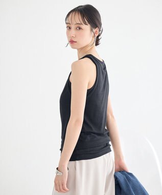 earth music&ecology 【SET】シアーフライスレイヤードタンクトップ Black