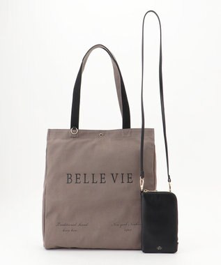 J.PRESS LADIES 【WEB限定カラーあり・セットアイテム・撥水加工・A4サイズ収納可】ポーチ付き PRINTED トート バッグ ブラウン系