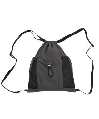 WEGO 【ユニセックス着用ITEM】メッシュポケットナップサック グレー