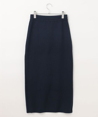 #Newans 【洗える】ナローシルエットニットスカート ネイビー