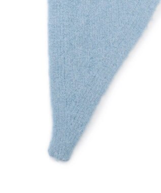 UNFILO 【WEB/一部店舗限定】ふわふわニット 三角ストール サックス