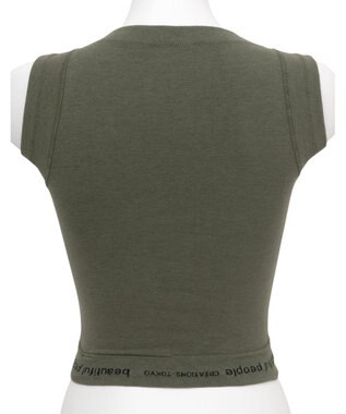 WACOAL MEN レディース <beautiful people>コラボ タンクトップ ボクサートップス ワンサイズ（S-L） オーガニック綿混 立体成型 肩幅：狭め ネック深さ：あさめ WL8001 /ワコールメン カーキ