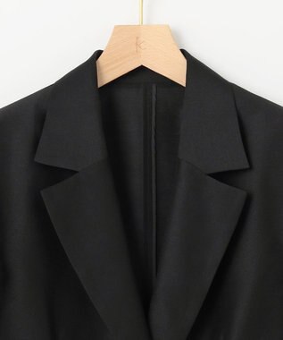 組曲 フリルディテールシアー ジャケット ブラック系