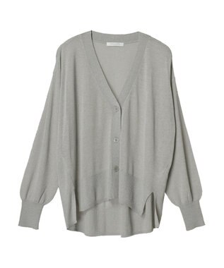 Green Parks さらっと　Ｖネックカーディガン Gray Mixture