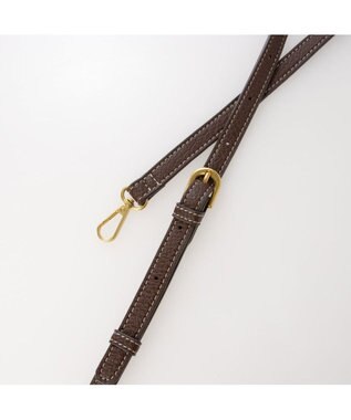UNBILLION カシュカシュ cachecache / 1枚革風ショルダーベルト付ディテールトート ブラウン