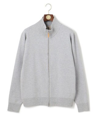 J.PRESS MEN 【FLEX YARN】フルジップカーディガン ライトグレー系
