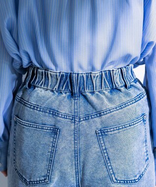 Green Parks デニムタックワイドパンツ Light Indigo