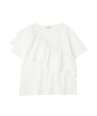 earth music&ecology 【接触冷感】フリルプルオーバー Off White