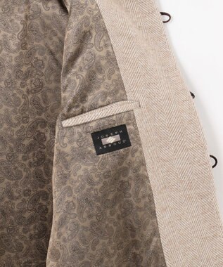 JOSEPH ABBOUD 【尾州産カシミヤブレンド×アルパカ混素材】カシミヤブレンドアルパカヘリンボン ダッフルコート ベージュ系7