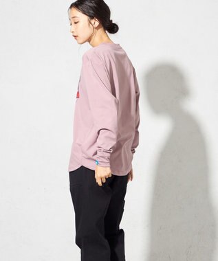 SHARE PARK LADIES 【LADIES】吸水速乾 フロントプリントTシャツ スモークピンク