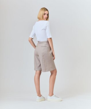 GRACE CONTINENTAL リネンデニムライクパンツ ベージュ