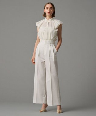 uncrave 【新色追加・洗濯機洗い可】シアー タックスリーブブラウス（uncrave STANDARD） オフ