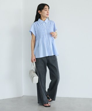 CRAFT STANDARD BOUTIQUE ストレートワイドデニムパンツ Gray