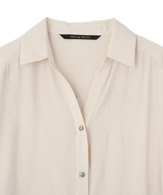 YECCA VECCA シアー2way袖バルーンチュニック Light Beige