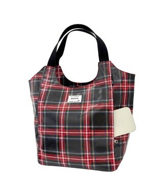 ROOTOTE 3607【ラミネート加工 肩掛け】EU.ラウンド.ラミネート-T 02：チェック・レッド