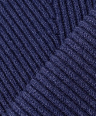 ANY SIS 【洗える・セットアップ可】アンチピリング変形畔 ボトルネック ニット ダークブルー