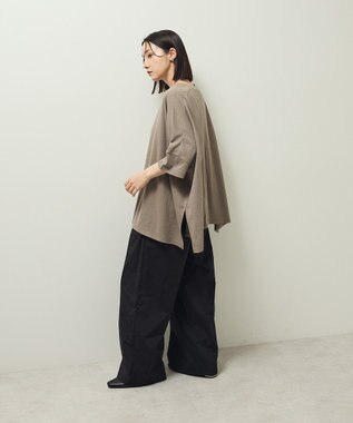 Green Parks スラブカットチュニック Gray Beige