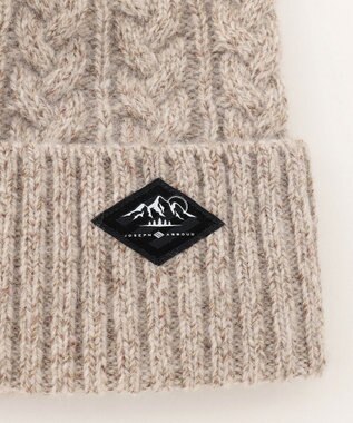 JOSEPH ABBOUD MOUNTAIN 【イタリア糸使用/サスティナブル素材】 コットンウールニットキャップ ベージュ系