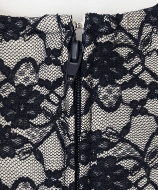 ANY KIDS レースボンディング ワンピース ネイビー系バイカラー