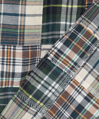 J.PRESS MEN 【WEB・一部店舗限定】マドラスチェックパッチワークシャツ ダークグリーン系9