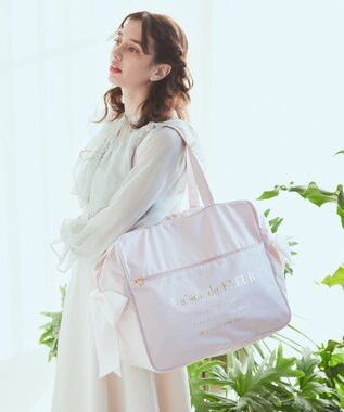 Maison de FLEUR サテンキャリーオンバッグ Light Pink
