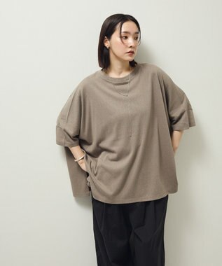 Green Parks スラブカットチュニック Gray Beige