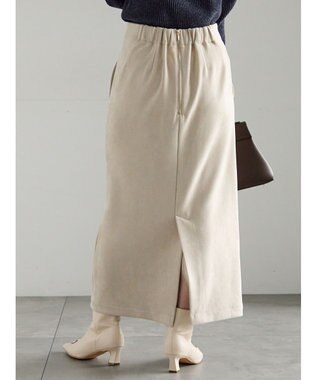 Te chichi スウェードタイトスカート ライトベージュ