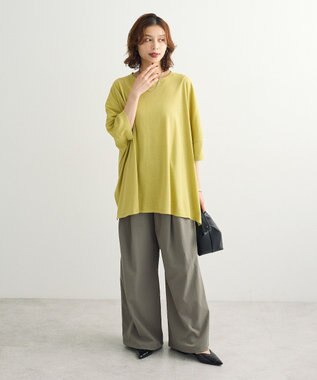 Green Parks スラブカットチュニック Lime Green