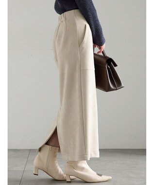 Te chichi スウェードタイトスカート ライトベージュ