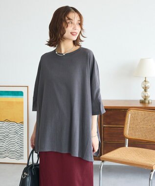 Green Parks スラブカットチュニック Charcoal Gray