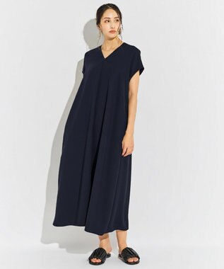 BEIGE， VIRGILE / Vネックリラックスワンピース Navy