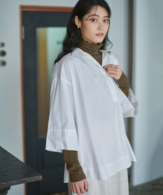 #Newans 【ANSWER for ヘルシーカジュアル】ワイドスリーブシャツ ホワイト系