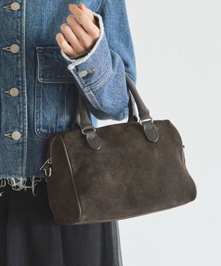 russet スエード2WAYミニボストンバッグ(CE-1570-WEB) Gray