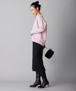 ICB 【洗える】ウールカシミヤ Vネックカーディガン ピンク系