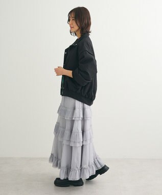 Green Parks ・ＥＬＥＮＣＡＲＥ　ＤＵＥ　プリーツフリルシアースカート Gray