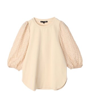 Green Parks ・ＳＵＧＡＲ　ＳＰＯＯＮ　シャーリング袖プルオーバー Beige