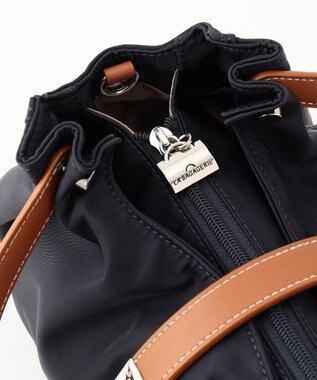 LA BAGAGERIE タックラウンド2WAYミニバッグ ネイビー
