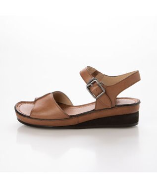 ing <ing>【WEB限定】ウエッジヒールレザーサンダル ライトブラウン