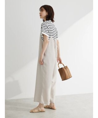 Green Parks 細ひもゆったりサロペット Light Beige