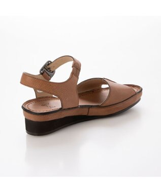 ing <ing>【WEB限定】ウエッジヒールレザーサンダル ライトブラウン