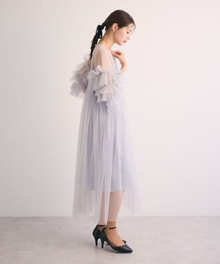 Green Parks ・Ｒａｉｌｍｅ　チュールワンピース（インナーＯＰ付） Light Gray